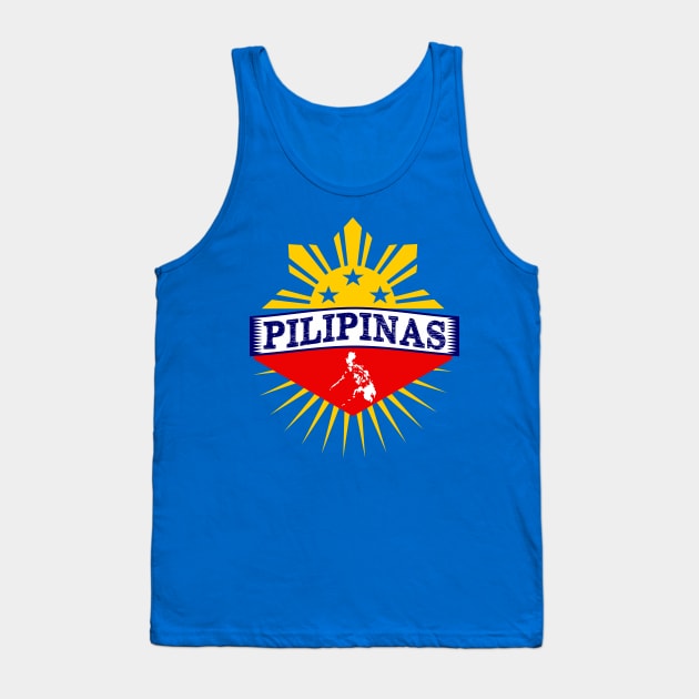 Pilipinas Design - Proud Pinoy Prints Tank Top by blessedpixel